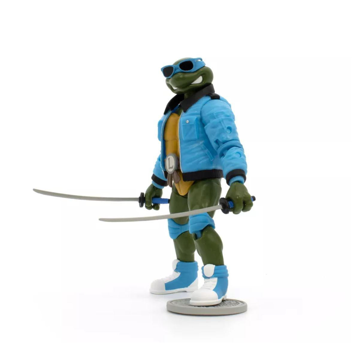 The Loyal Subjects BST AXN Teenage Mutant Ninja Turtles Street Gang Leonardo Windbreaker Action Figure