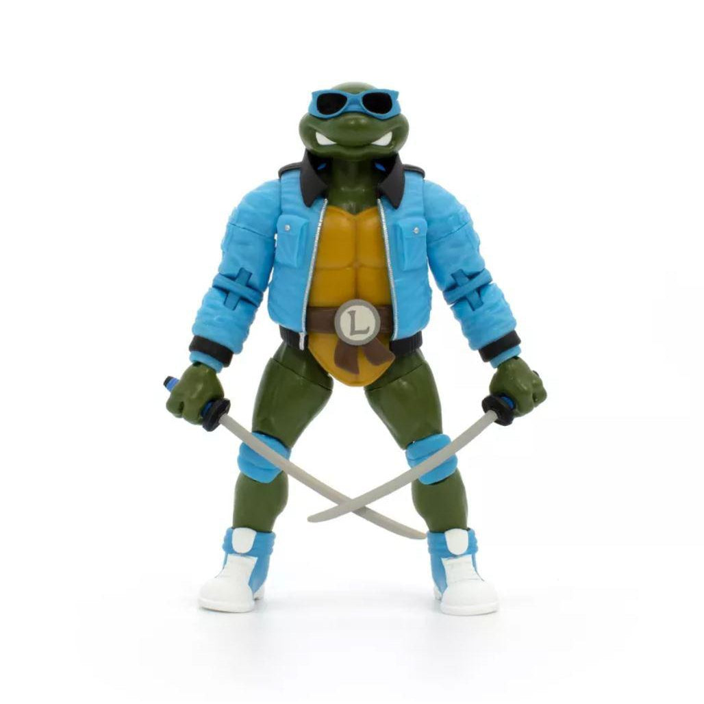 The Loyal Subjects BST AXN Teenage Mutant Ninja Turtles Street Gang Leonardo Windbreaker Action Figure