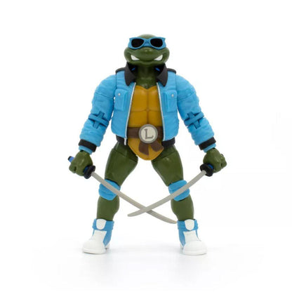 The Loyal Subjects BST AXN Teenage Mutant Ninja Turtles Street Gang Leonardo Windbreaker Action Figure