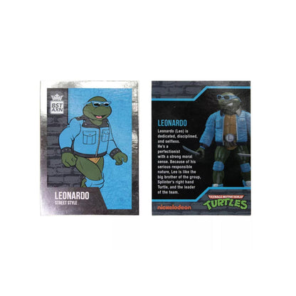 The Loyal Subjects BST AXN Teenage Mutant Ninja Turtles Street Gang Leonardo Windbreaker Action Figure