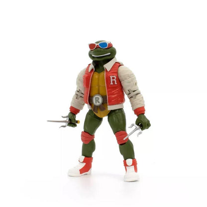 The Loyal Subjects BST AXN Teenage Mutant Ninja Turtles Street Gang Raphael Letterman Jacket Action Figure