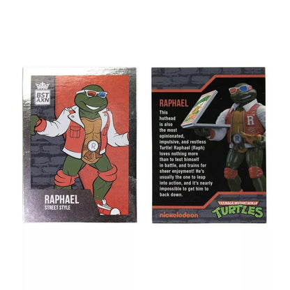 The Loyal Subjects BST AXN Teenage Mutant Ninja Turtles Street Gang Raphael Letterman Jacket Action Figure