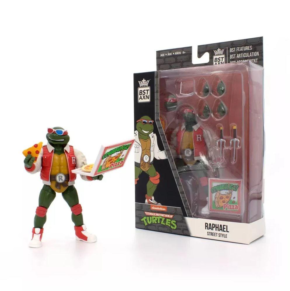 The Loyal Subjects BST AXN Teenage Mutant Ninja Turtles Street Gang Raphael Letterman Jacket Action Figure