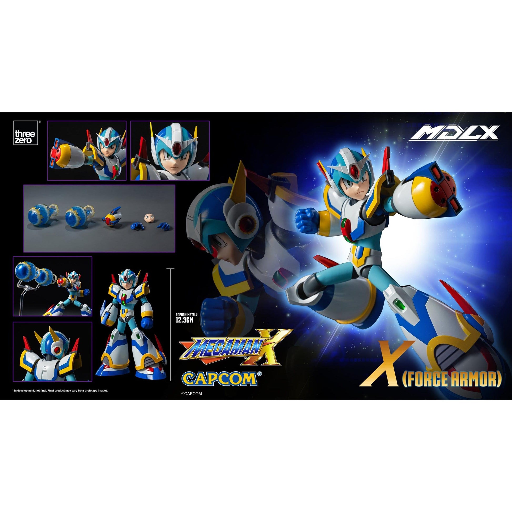 ThreeZero Mega Man X MDLX Rockman / Mega Man Force Armour Action Figure PRE-ORDER
