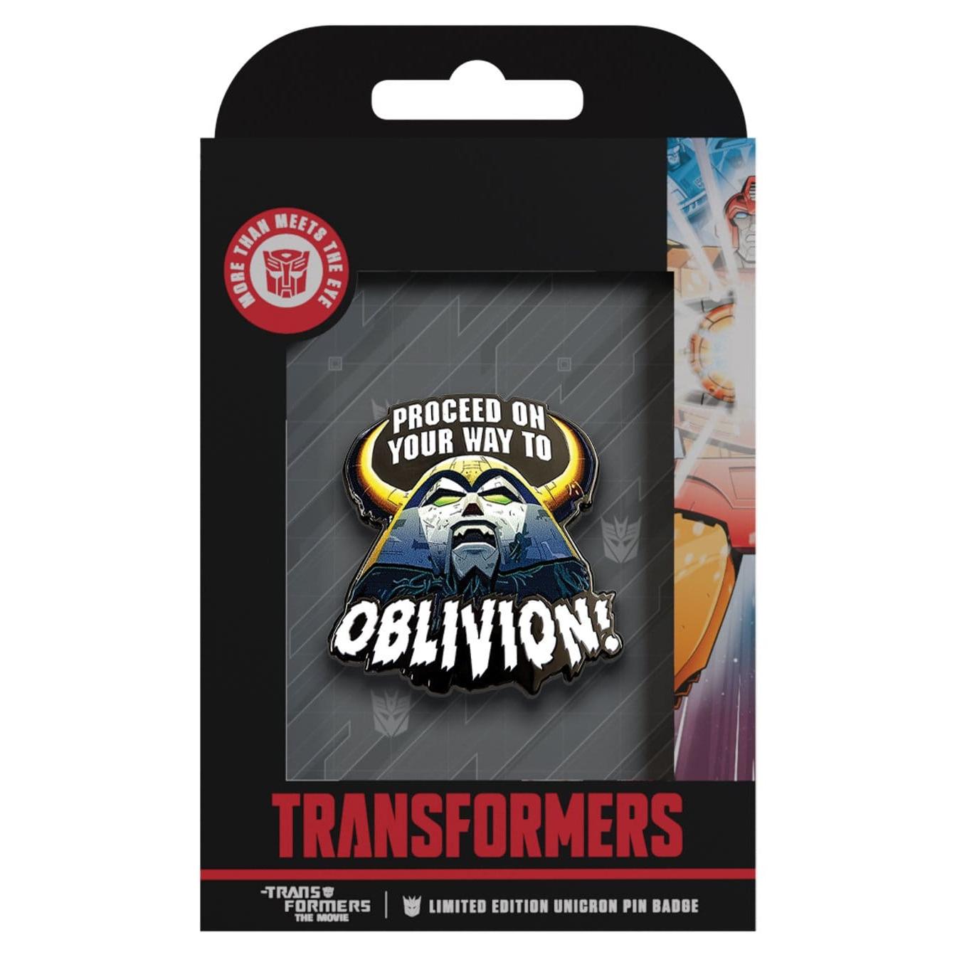 Transformers The Movie 40th Anniversary Unicron Limited Edition Pin Badge PRE-ORDER