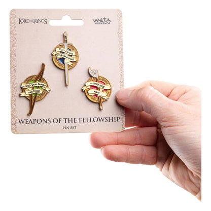 Weta The Lord of the Rings Trilogy Weapons of the Fellowship Pin Set PRE-ORDER
