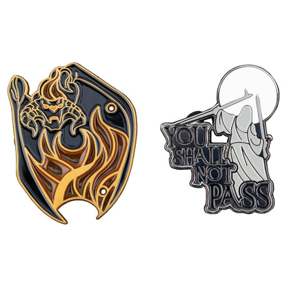 Weta The Lord of the Rings You Shall Not Pass Collectors Pin Badge 2-Pack PRE-ORDER