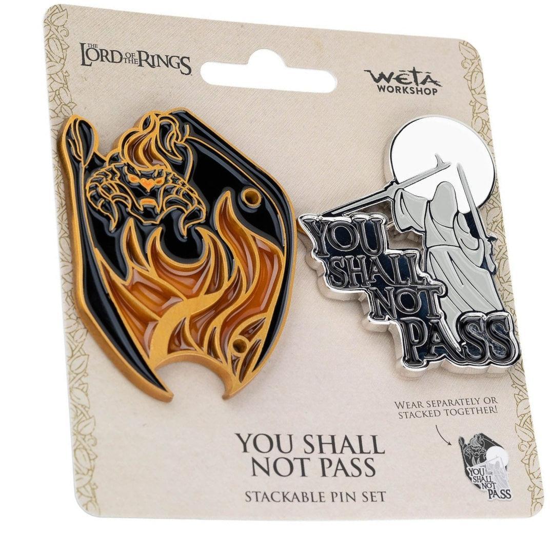 Weta The Lord of the Rings You Shall Not Pass Collectors Pin Badge 2-Pack PRE-ORDER