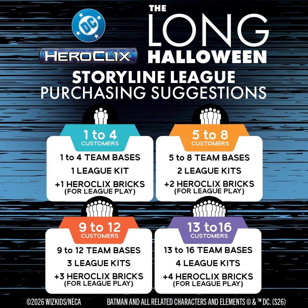 WizKids DC HeroClix SwitchClix Minifigures with Base The Long Halloween Team Base PRE-ORDER