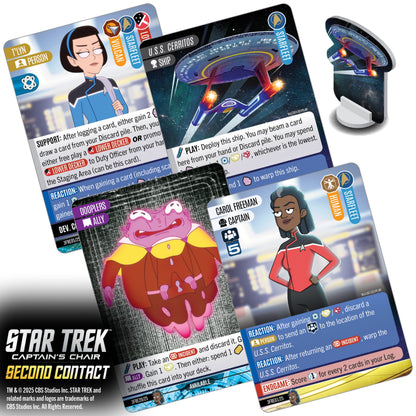 WizKids Star Trek Captains Chair Second Contact Card Game PRE-ORDER