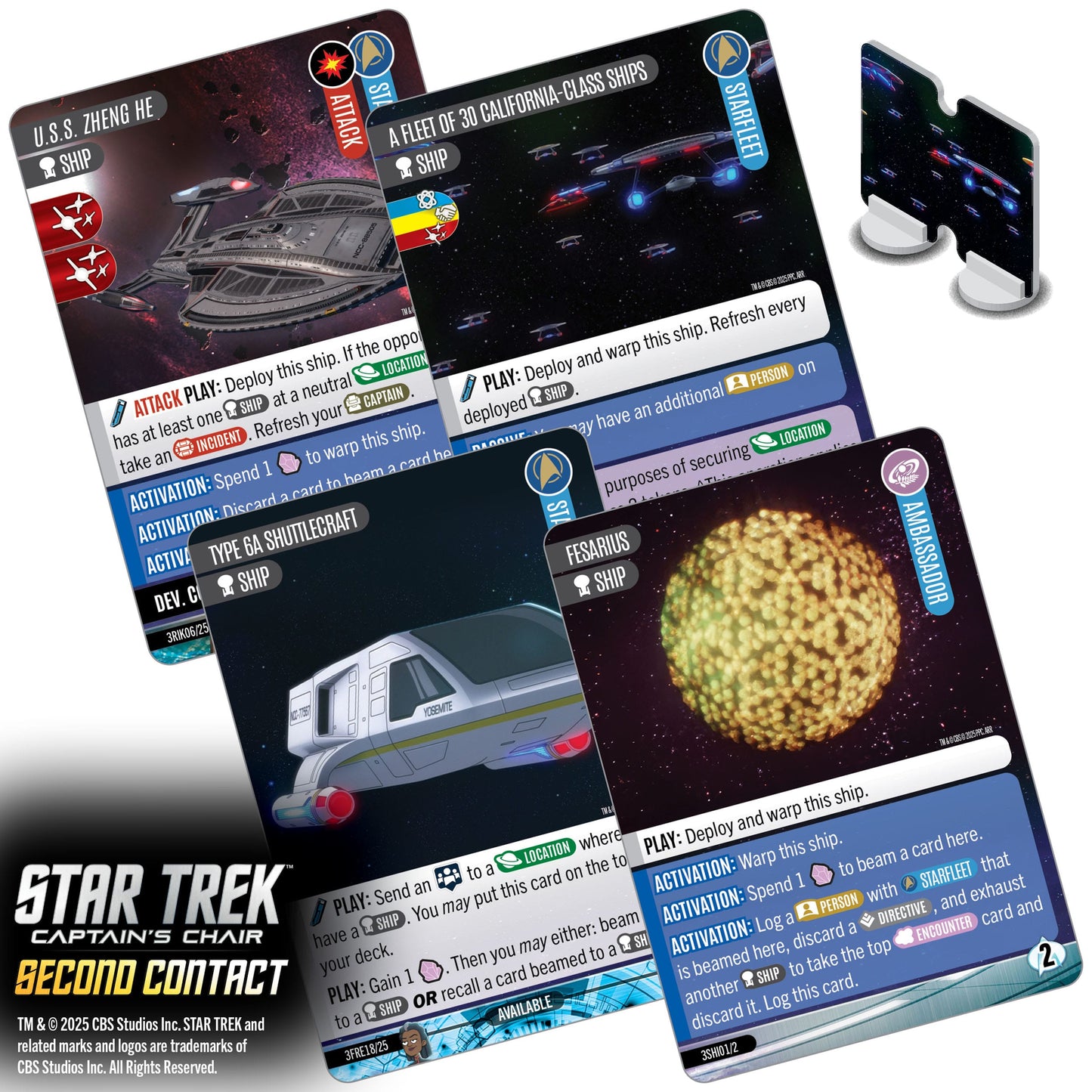 WizKids Star Trek Captains Chair Second Contact Card Game PRE-ORDER