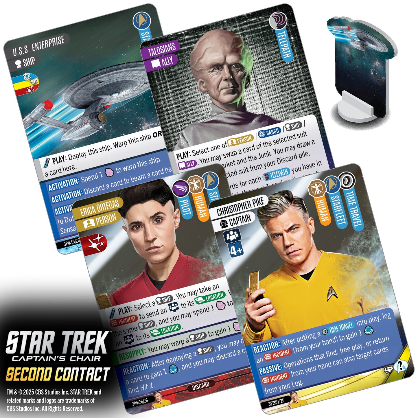 WizKids Star Trek Captains Chair Second Contact Card Game PRE-ORDER