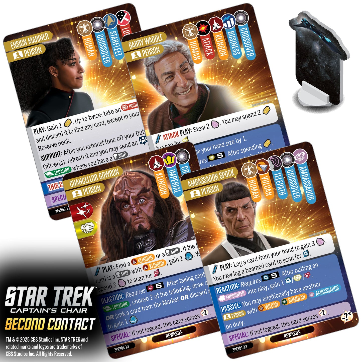 WizKids Star Trek Captains Chair Second Contact Card Game PRE-ORDER