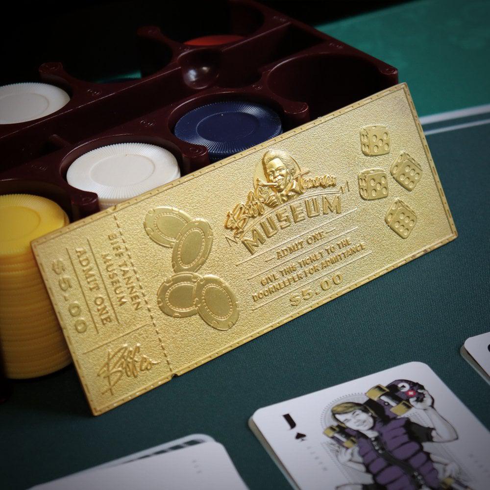 Fanattik Back To The Future Gold Plated Biff Tannen Museum Entrance Ticket