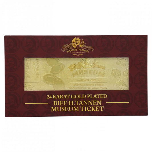 Fanattik Back To The Future Gold Plated Biff Tannen Museum Entrance Ticket