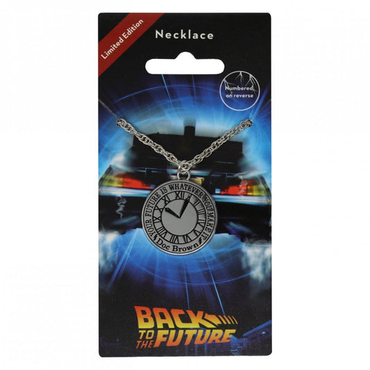 Fanattik Back To The Future Limited Edition Numbered Unisex Clock Necklace