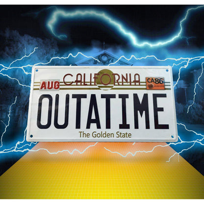 Fanattik Back To The Future Outatime Number Plate Tin Sign