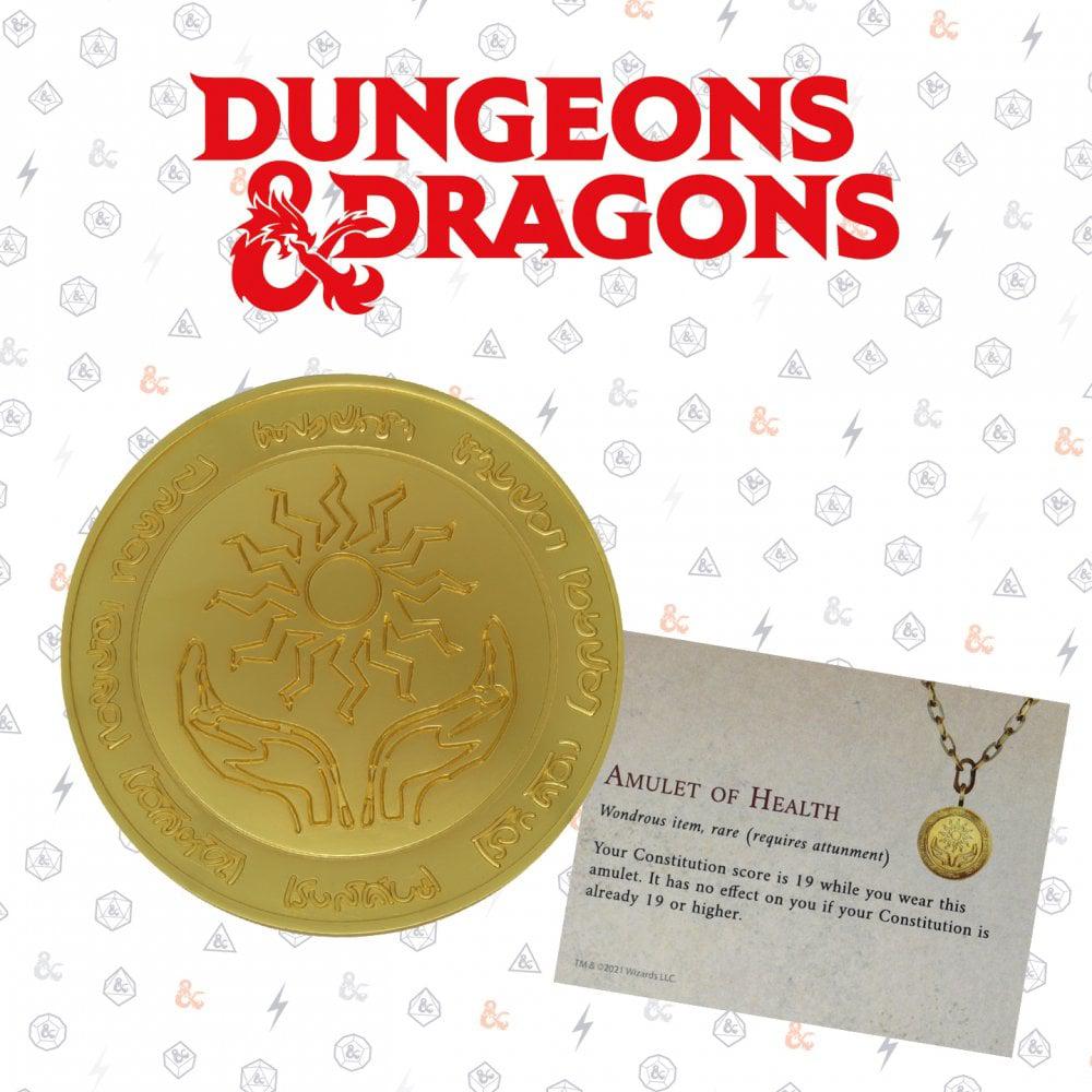 Fanattik Dungeons & Dragons Limited Edition 24k Gold Plated Amulet of Health Medallion