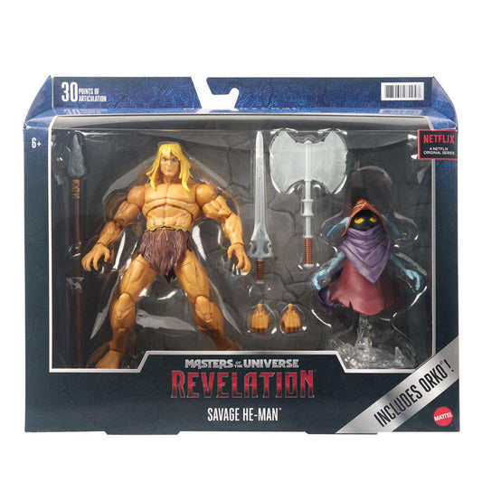 Mattel Masters of the Universe Revelation Savage He-Man & Orko 7" Action Figure