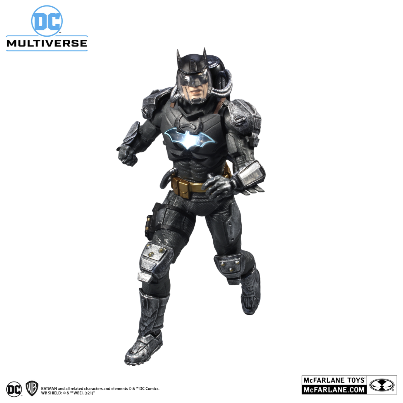 McFarlane Toys 7" DC Multiverse - BATMAN Hazmat Suit Figure (Light Up Logo) - Gold Label