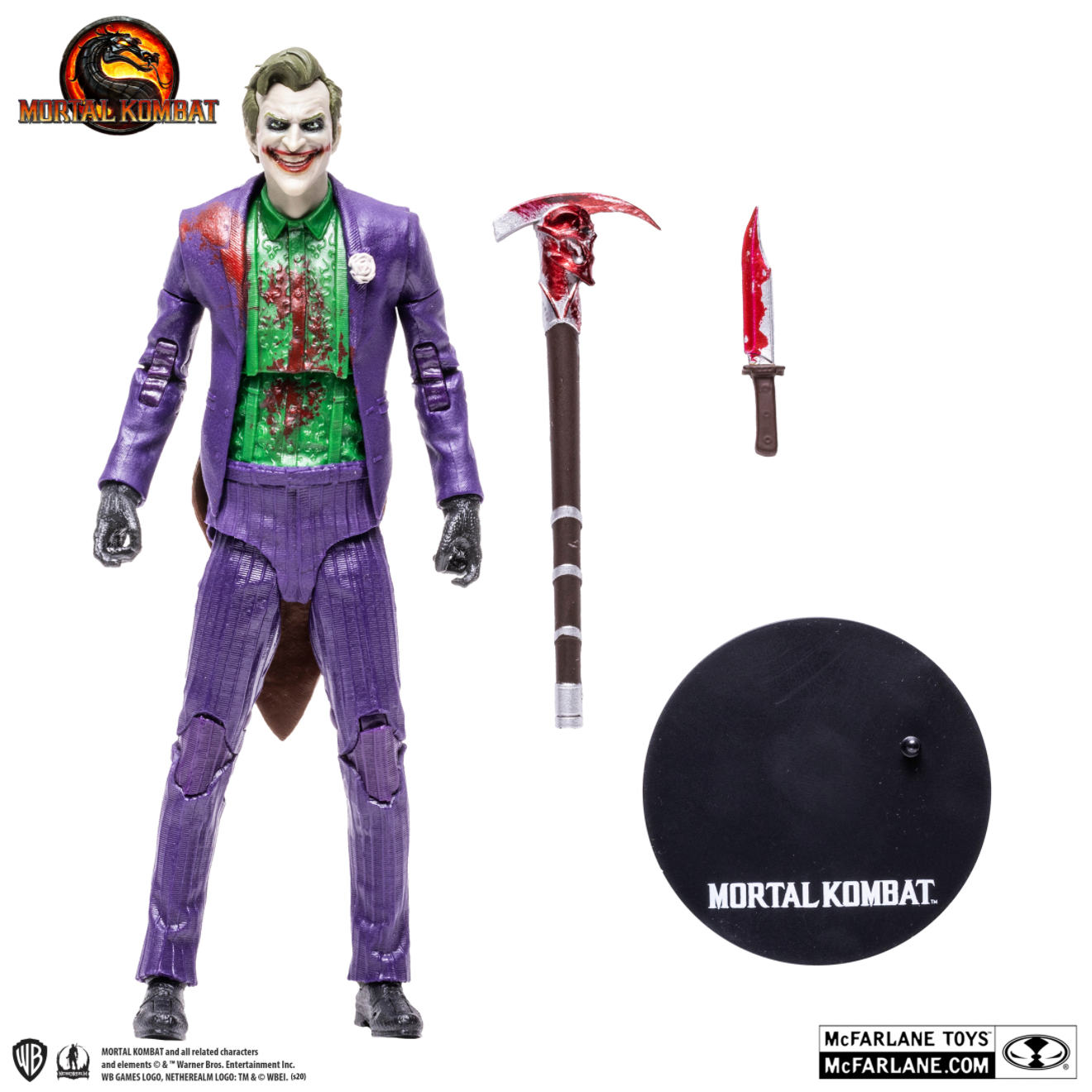 McFarlane Toys 7" Mortal Kombat 11 - THE JOKER Figure (Bloody Variant)