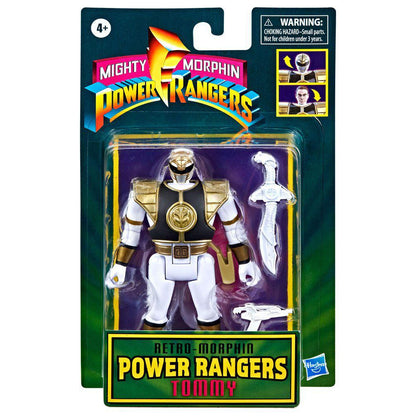 Power Rangers Mighty Morphin Retro White Ranger Tommy 10cm Action Figure