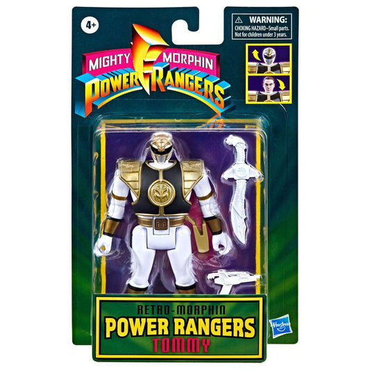 Power Rangers Mighty Morphin Retro White Ranger Tommy 10cm Action Figure