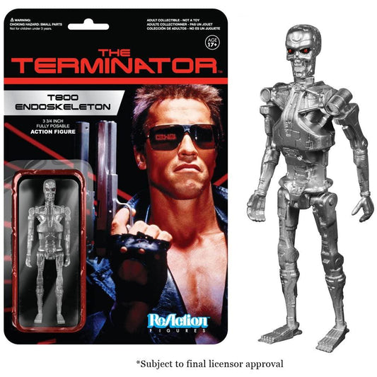 SUPER7 Funko ReAction 3.75" THE TERMINATOR T-800 Endoskeleton Figure - Retro Style